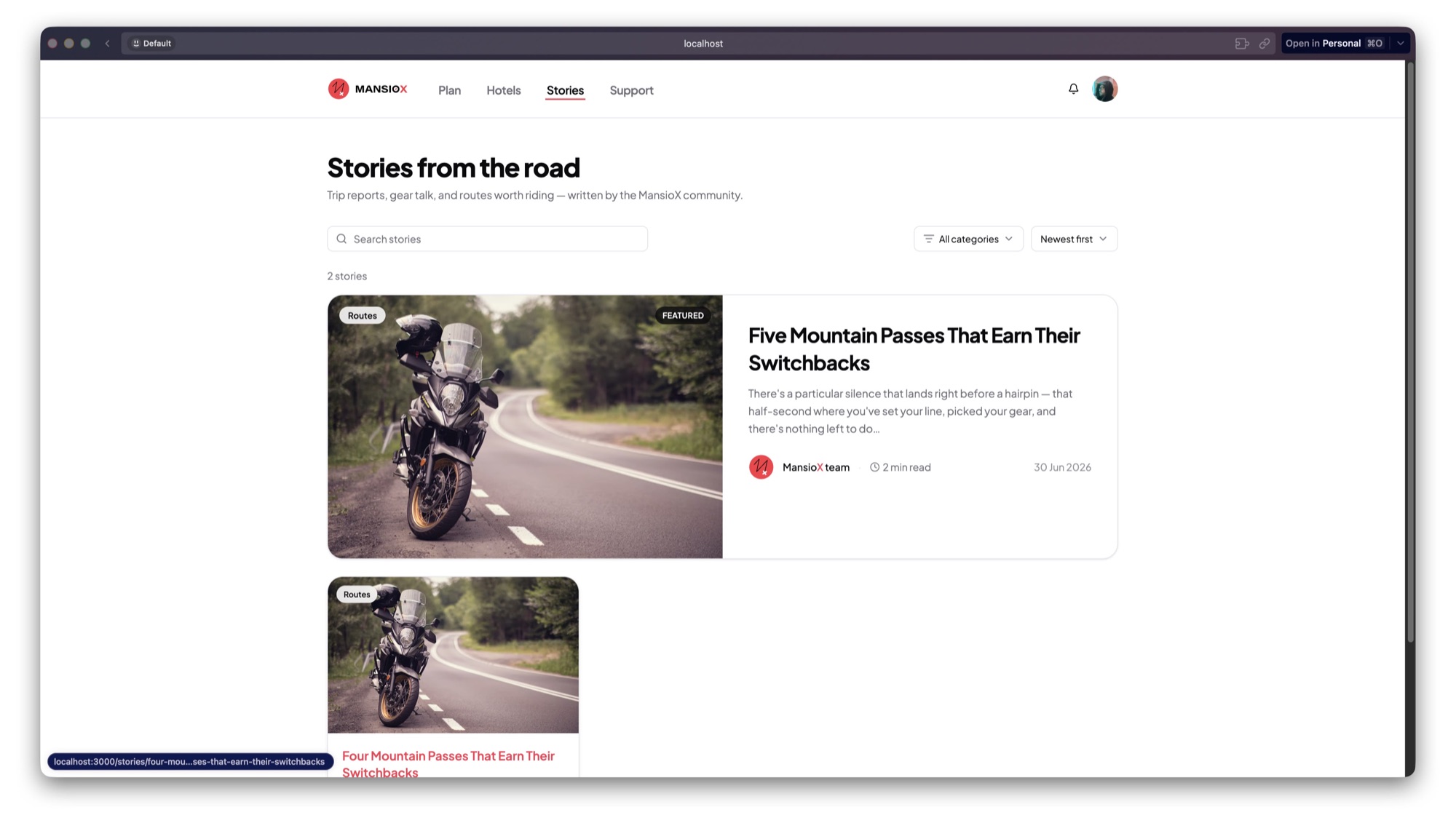 Stories from the road